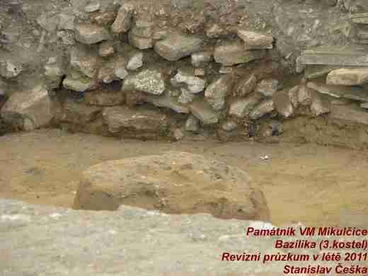 Památník VM Mikulčice - Bazilika, revizní průzkum, rok 2011